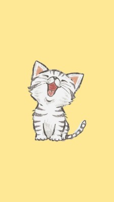 Wallpaper de gato sonriendo