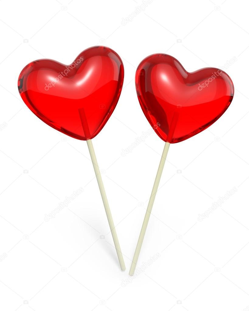 love heart candy pair
