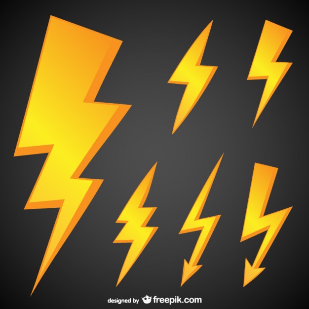 rayos electricos vector