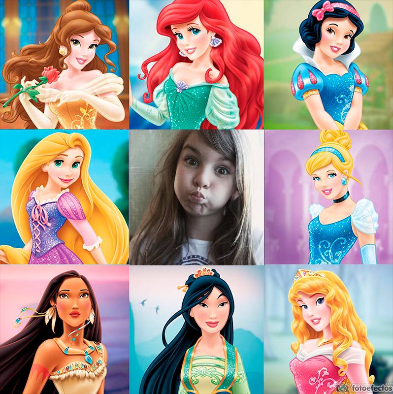 hacer collage de princesas