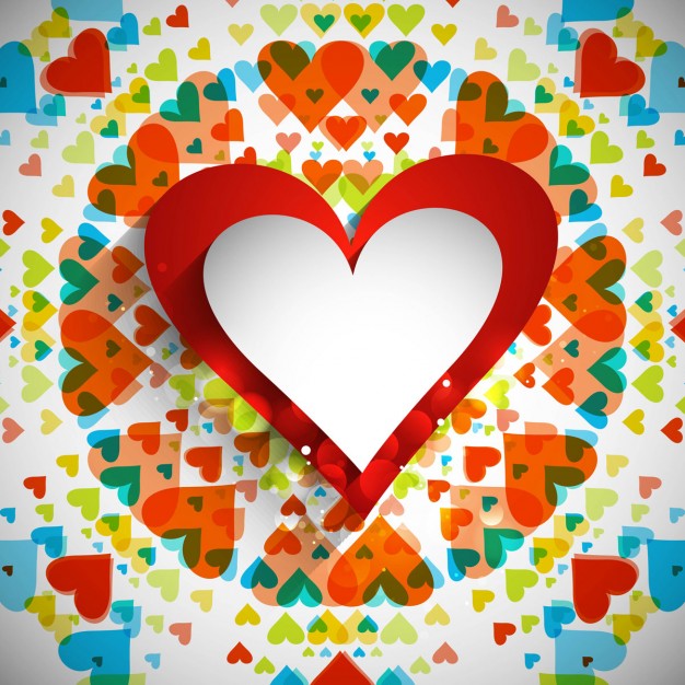 fondos de corazones de colores vivos