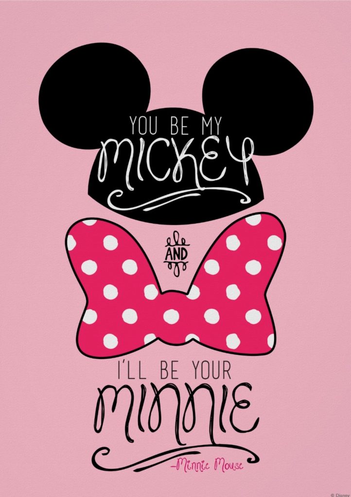 minnie y mickey besandose wallpaper