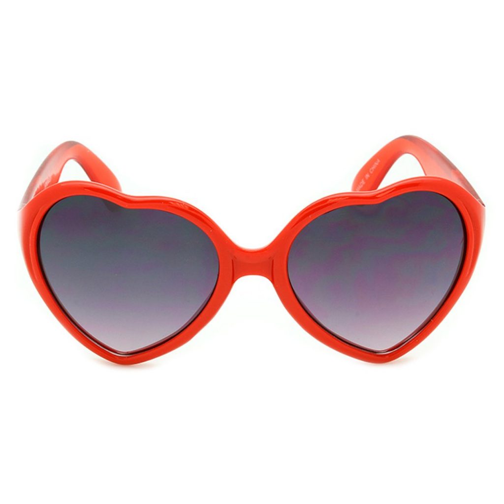 glasses, hearts, red color