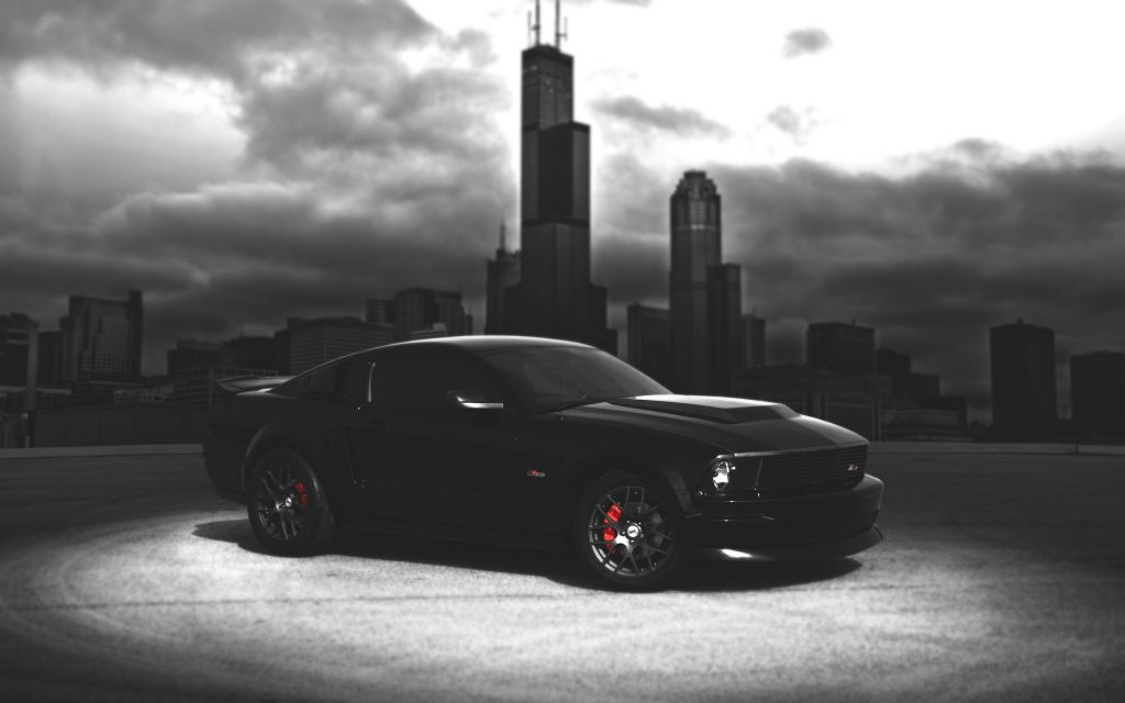 ford mustang black car
