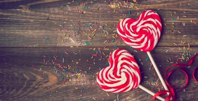 love heart candy pair